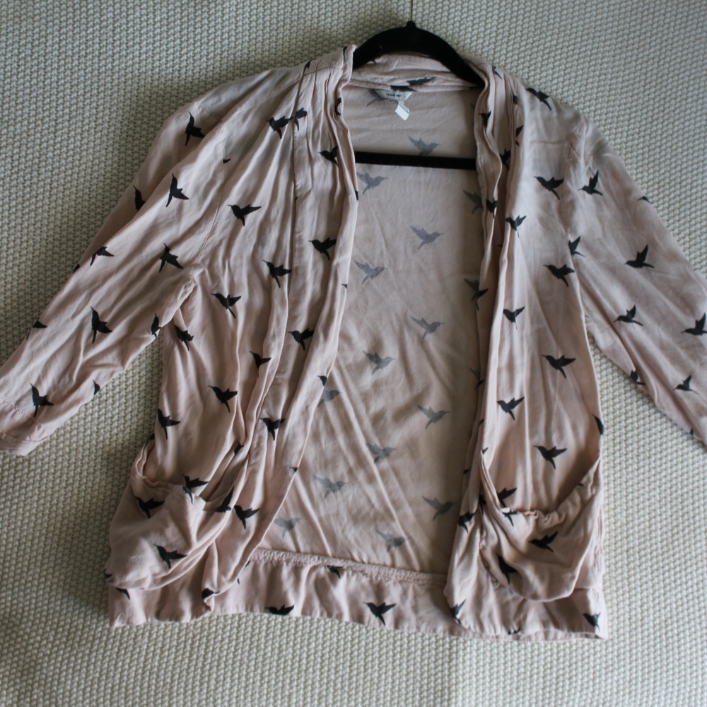 Blush patterned blazer/cardigan